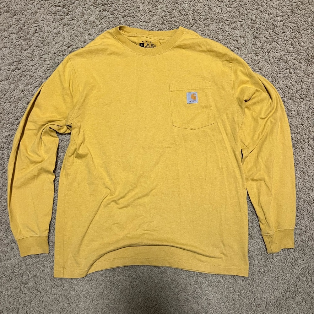 Carhartt Men's Long Sleeve Tee in Bright Yellow